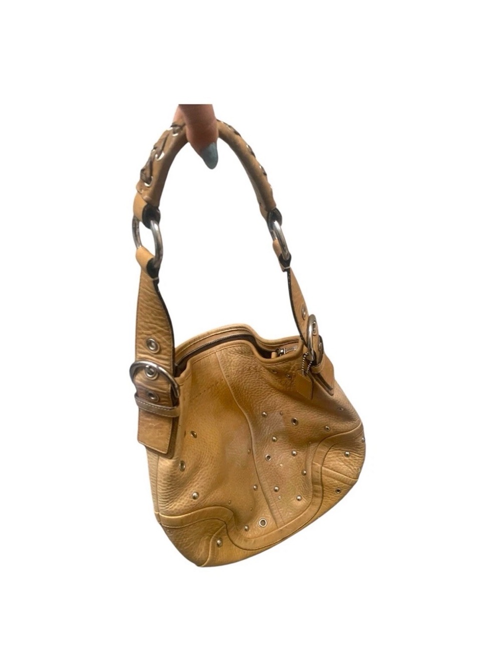 Vintage Coach Leather Boho Shoulder Bag